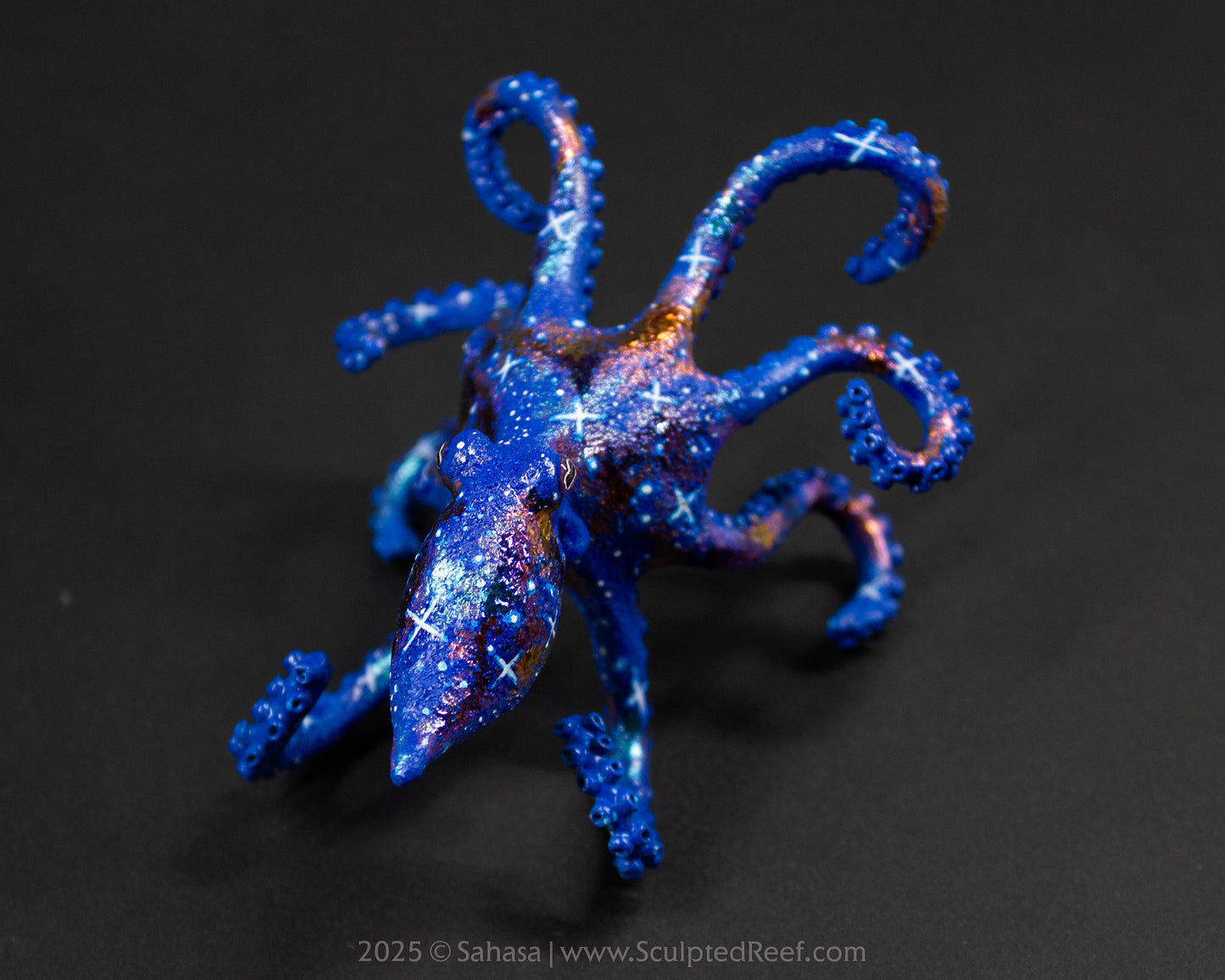 IRIS - 90 x 80 x 55mm - OOAK Nebula Octopus Sculpture