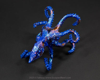 IRIS - 90 x 80 x 55mm - OOAK Nebula Octopus Sculpture