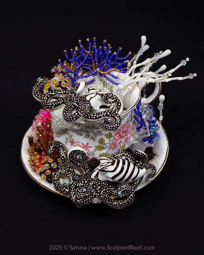 No.6 "Octopus Garden VI" - Sculpted Reef Series - Larger Pacific Striped Octopus Sculpture - Presale