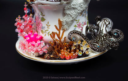 No.6 "Octopus Garden VI" - Sculpted Reef Series - Larger Pacific Striped Octopus Sculpture - Presale