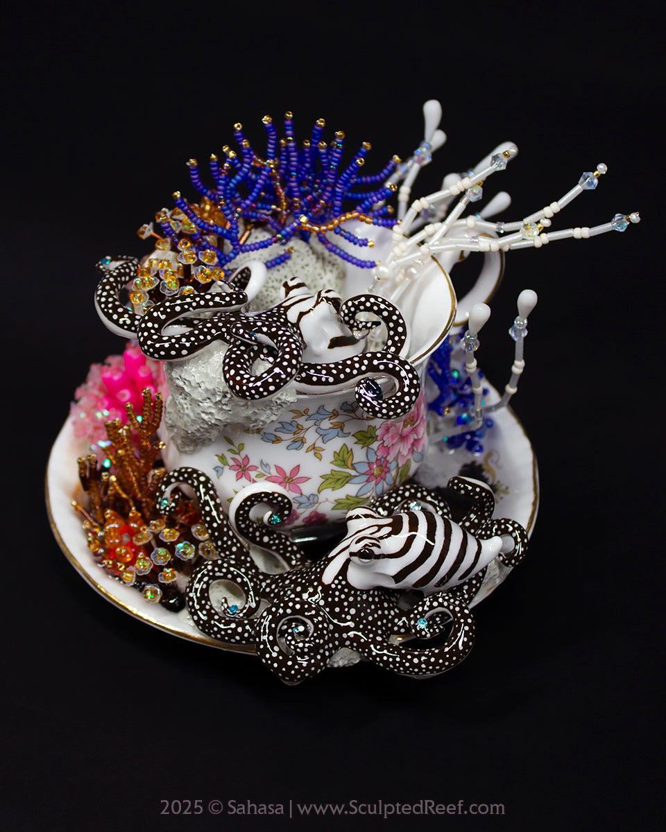 No.6 "Octopus Garden VI" - Sculpted Reef Series - Larger Pacific Striped Octopus Sculpture - Presale