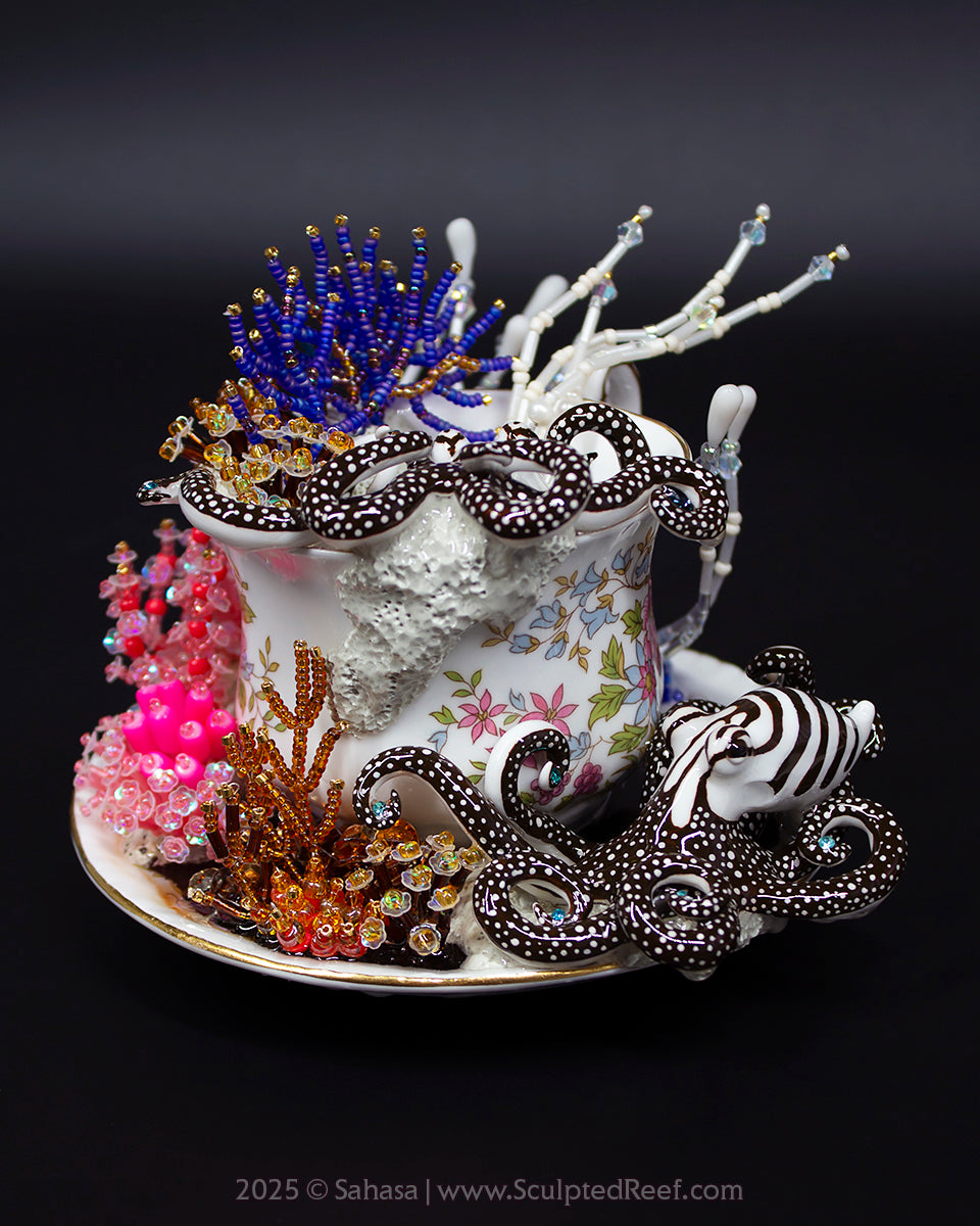 No.6 "Octopus Garden VI" - Sculpted Reef Series - Larger Pacific Striped Octopus Sculpture - Presale