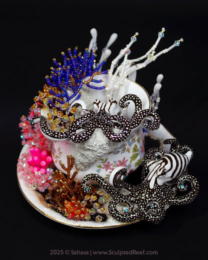 No.6 "Octopus Garden VI" - Sculpted Reef Series - Larger Pacific Striped Octopus Sculpture - Presale