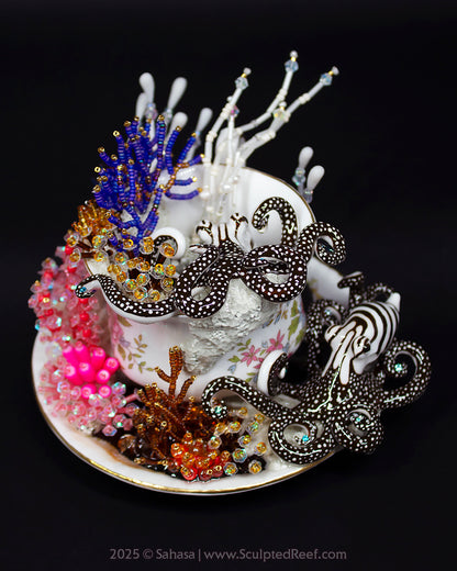 No.6 "Octopus Garden VI" - Sculpted Reef Series - Larger Pacific Striped Octopus Sculpture - Presale