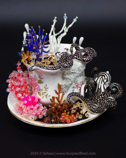 No.6 "Octopus Garden VI" - Sculpted Reef Series - Larger Pacific Striped Octopus Sculpture - Presale