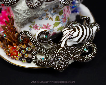 No.6 "Octopus Garden VI" - Sculpted Reef Series - Larger Pacific Striped Octopus Sculpture - Presale