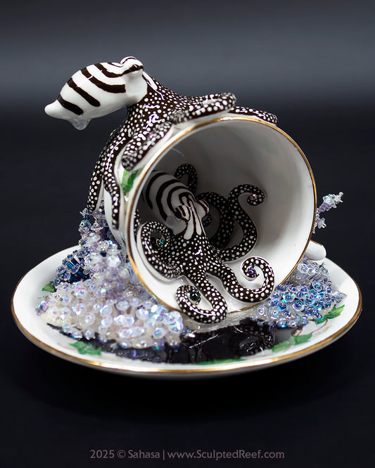 No.7 "Octopus Garden VII" - Sculpted Reef Series - Larger Pacific Striped Octopus Sculpture - Presale