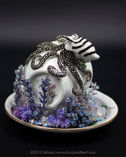 No.7 "Octopus Garden VII" - Sculpted Reef Series - Larger Pacific Striped Octopus Sculpture - Presale