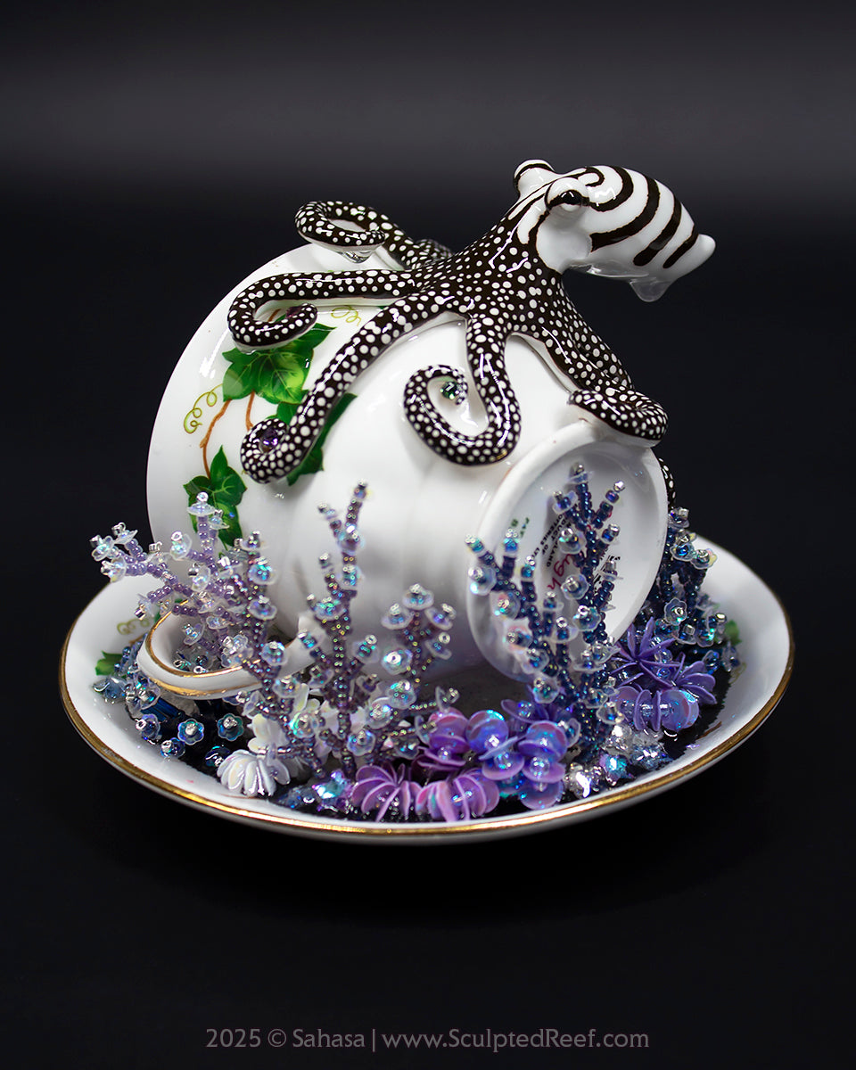 No.7 "Octopus Garden VII" - Sculpted Reef Series - Larger Pacific Striped Octopus Sculpture - Presale