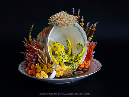 No.8 "Octopus Garden VIII" - Sculpted Reef Series - Blue Ringed Octopus Sculpture