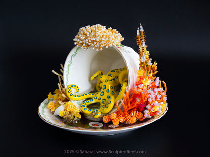 No.8 "Octopus Garden VIII" - Sculpted Reef Series - Blue Ringed Octopus Sculpture