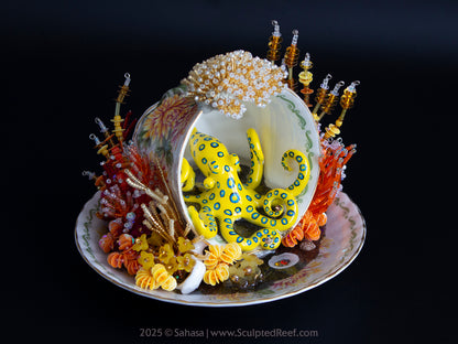 No.8 "Octopus Garden VIII" - Sculpted Reef Series - Blue Ringed Octopus Sculpture