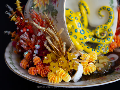 No.8 "Octopus Garden VIII" - Sculpted Reef Series - Blue Ringed Octopus Sculpture