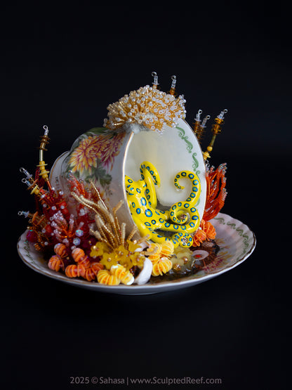 No.8 "Octopus Garden VIII" - Sculpted Reef Series - Blue Ringed Octopus Sculpture