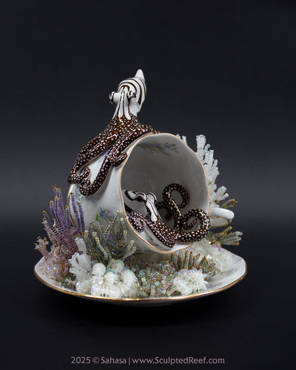 No.10 "Coral Garden" Sculpted Reef Series - Larger Pacific Striped Octopus Sculpture