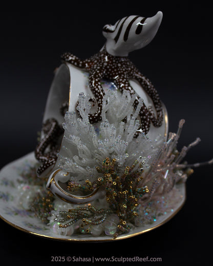 No.10 "Coral Garden" Sculpted Reef Series - Larger Pacific Striped Octopus Sculpture