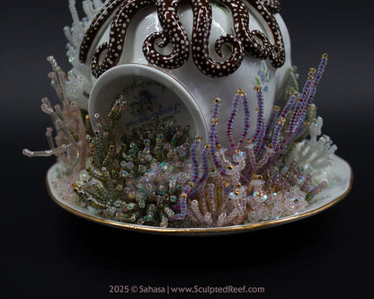 No.10 "Coral Garden" Sculpted Reef Series - Larger Pacific Striped Octopus Sculpture