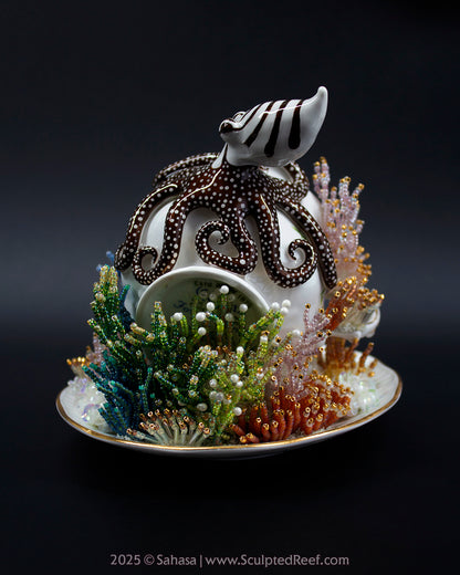 No.11 "Octopus Garden IX" Sculpted Reef Series - Larger Pacific Striped Octopus Sculpture