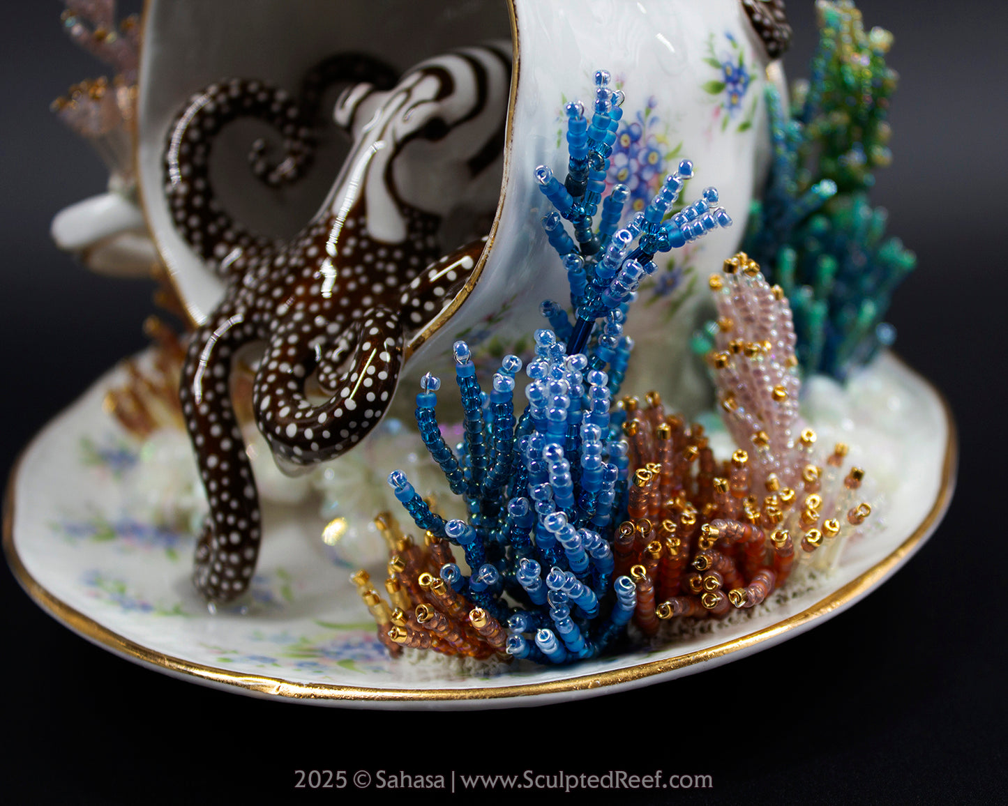 No.11 "Octopus Garden IX" Sculpted Reef Series - Larger Pacific Striped Octopus Sculpture