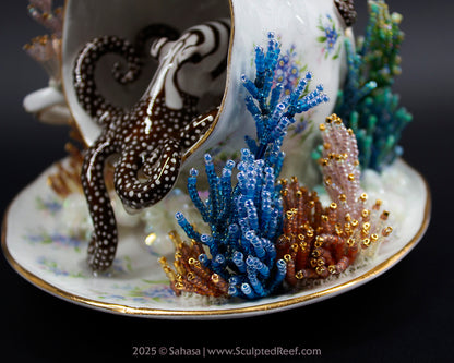 No.11 "Octopus Garden IX" Sculpted Reef Series - Larger Pacific Striped Octopus Sculpture
