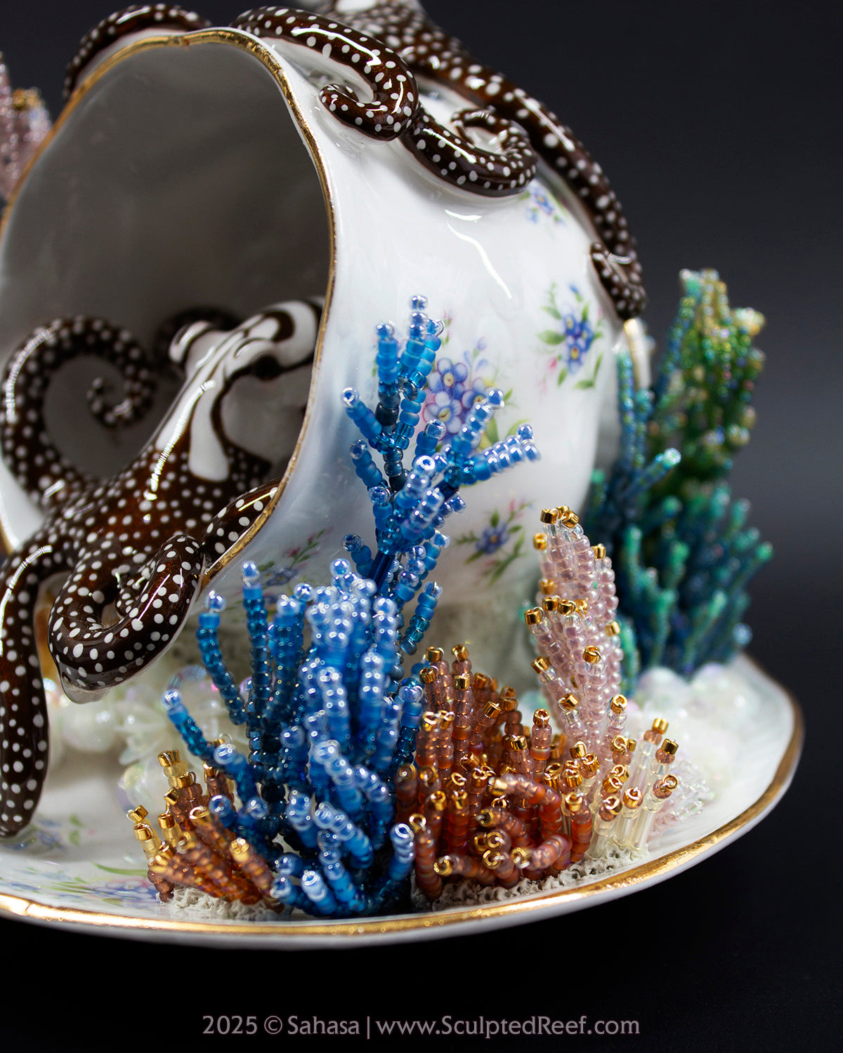 No.11 "Octopus Garden IX" Sculpted Reef Series - Larger Pacific Striped Octopus Sculpture