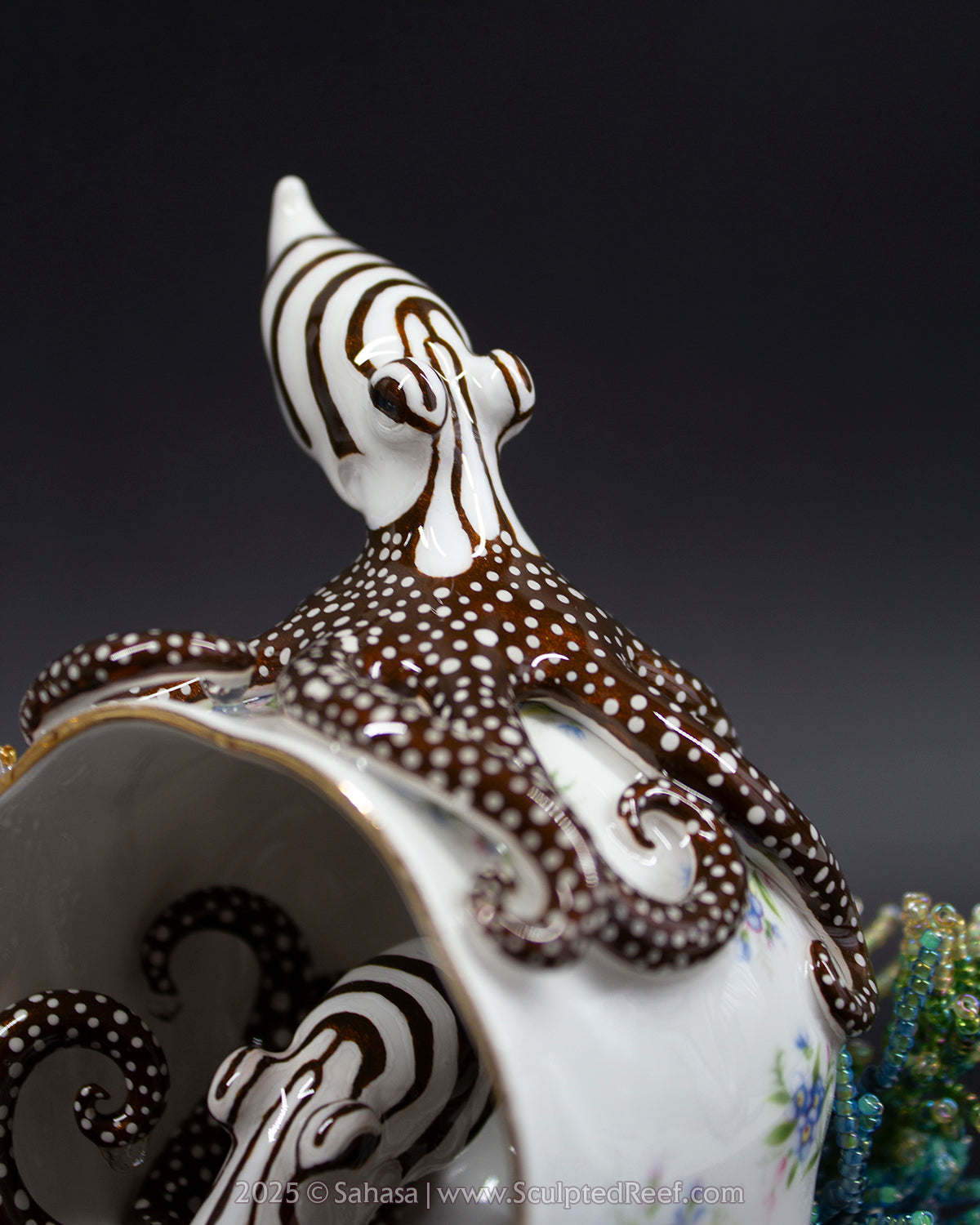 No.11 "Octopus Garden IX" Sculpted Reef Series - Larger Pacific Striped Octopus Sculpture