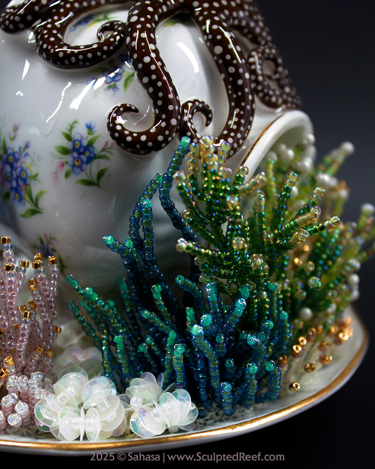 No.11 "Octopus Garden IX" Sculpted Reef Series - Larger Pacific Striped Octopus Sculpture