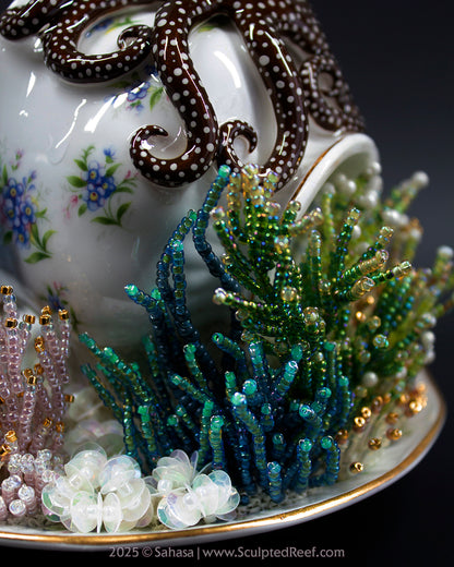 No.11 "Octopus Garden IX" Sculpted Reef Series - Larger Pacific Striped Octopus Sculpture