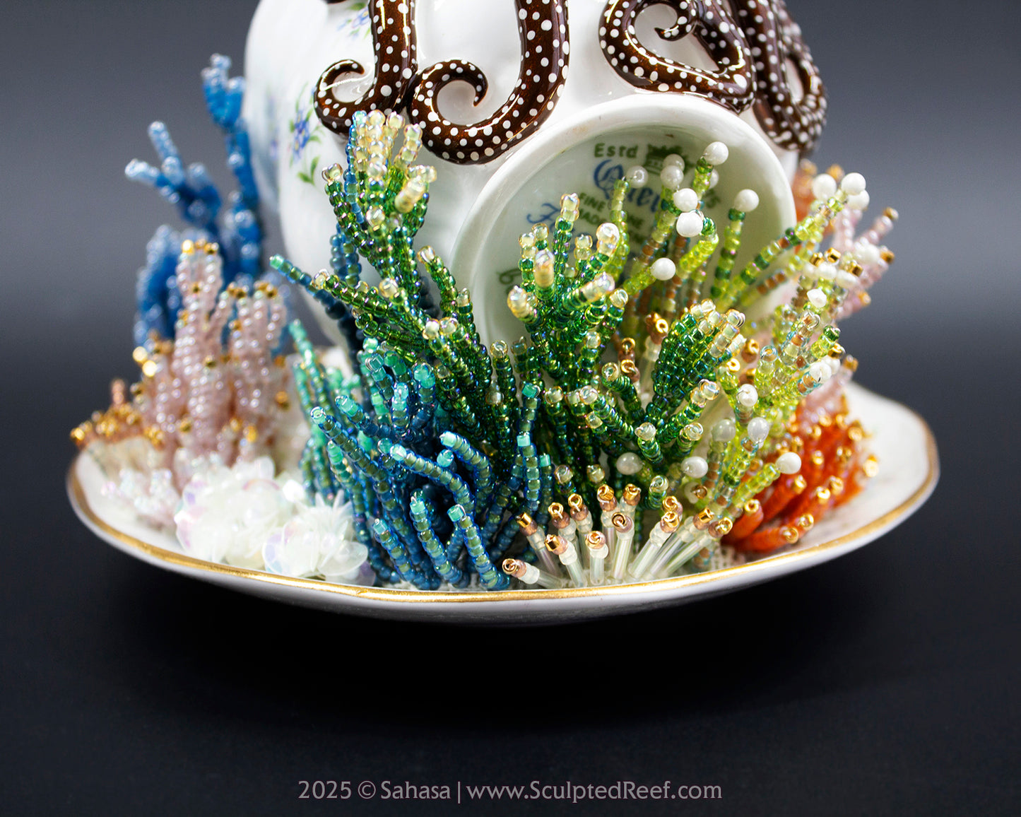 No.11 "Octopus Garden IX" Sculpted Reef Series - Larger Pacific Striped Octopus Sculpture