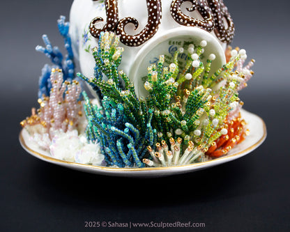 No.11 "Octopus Garden IX" Sculpted Reef Series - Larger Pacific Striped Octopus Sculpture