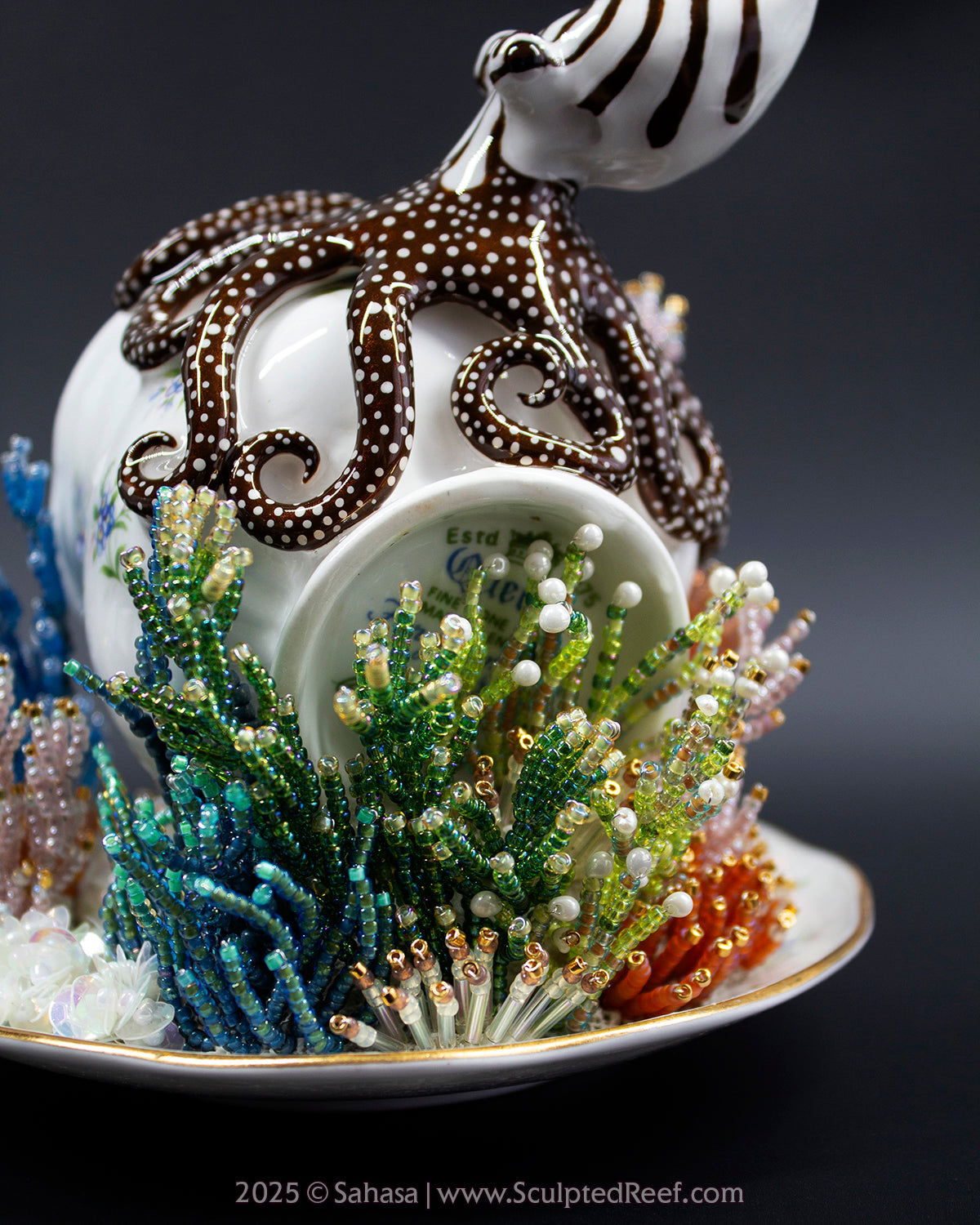 No.11 "Octopus Garden IX" Sculpted Reef Series - Larger Pacific Striped Octopus Sculpture