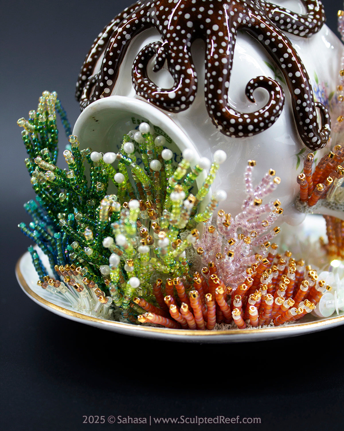 No.11 "Octopus Garden IX" Sculpted Reef Series - Larger Pacific Striped Octopus Sculpture