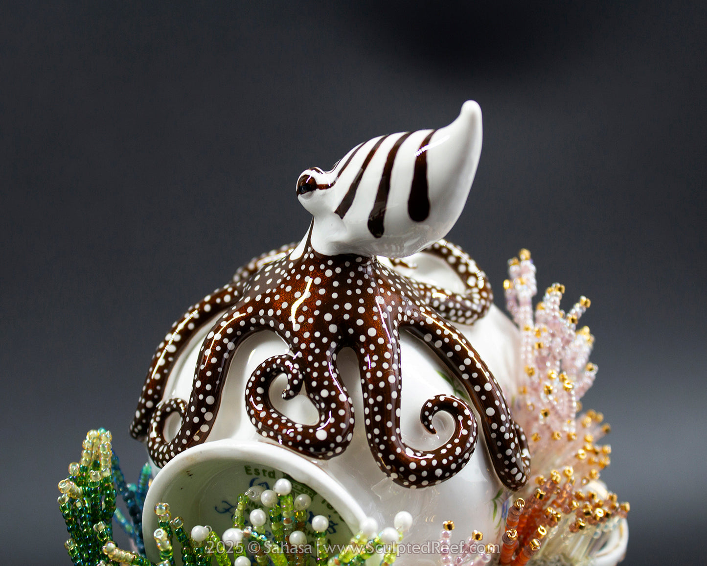 No.11 "Octopus Garden IX" Sculpted Reef Series - Larger Pacific Striped Octopus Sculpture