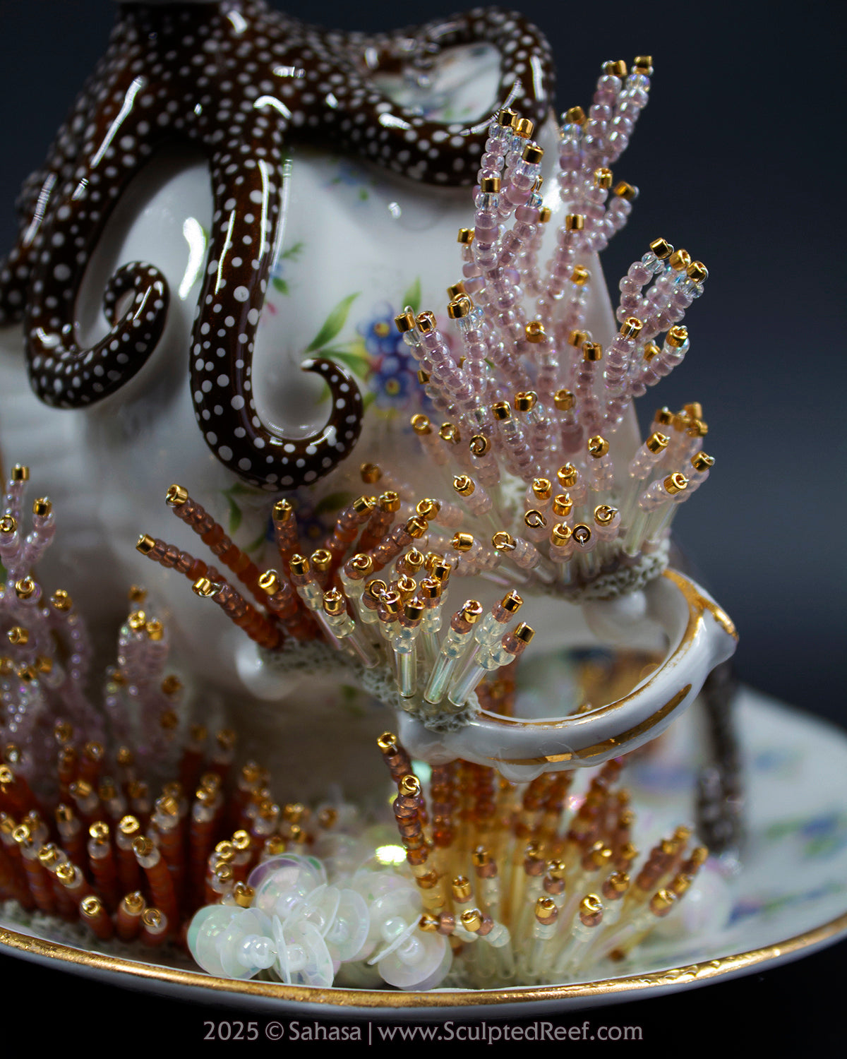 No.11 "Octopus Garden IX" Sculpted Reef Series - Larger Pacific Striped Octopus Sculpture