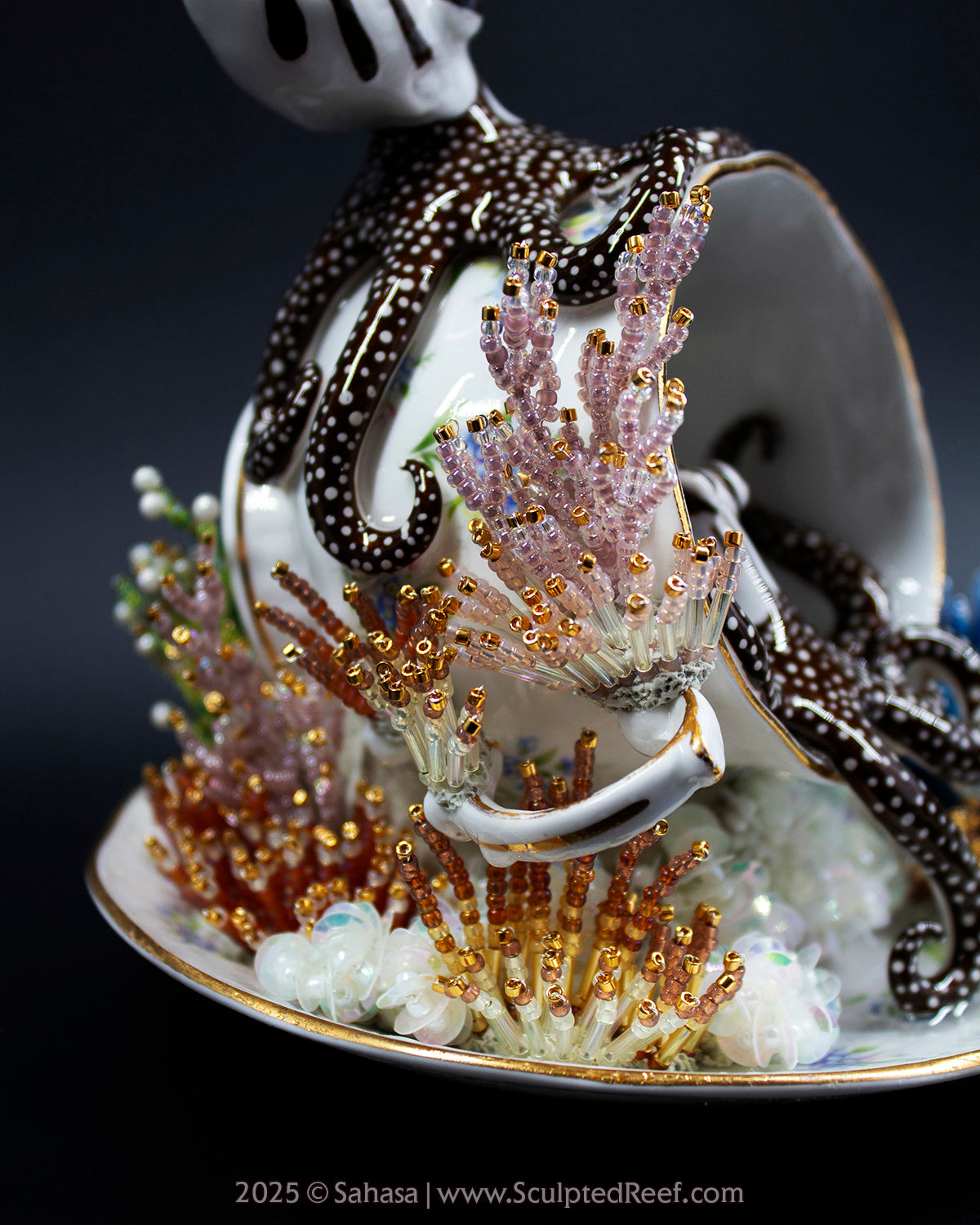No.11 "Octopus Garden IX" Sculpted Reef Series - Larger Pacific Striped Octopus Sculpture