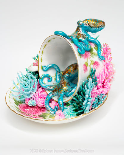 No.12 "Reef Dreams VI" Sculpted Reef Series - Caribbean Reef Octopus Sculpture