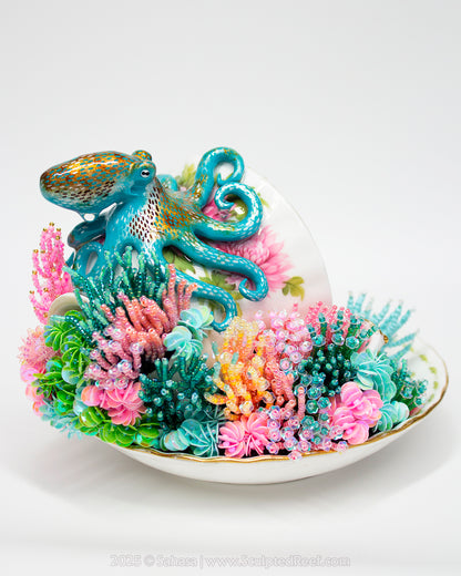 No.12 "Reef Dreams VI" Sculpted Reef Series - Caribbean Reef Octopus Sculpture