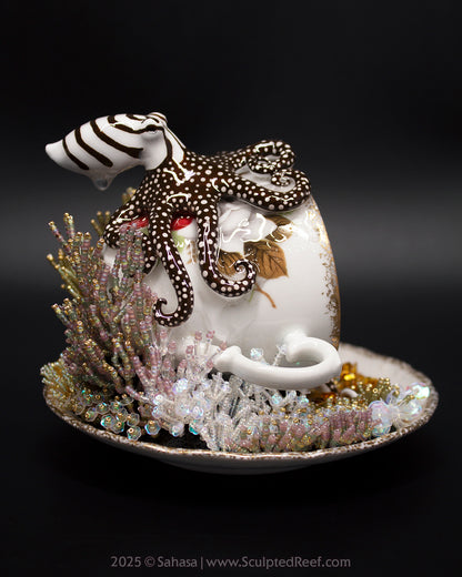 No.14 "Coral Garden III" Sculpted Reef Series - Larger Pacific Striped Octopus Sculpture