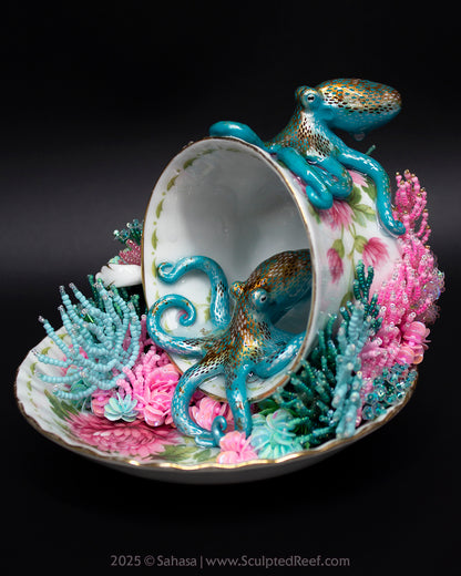 No.12 "Reef Dreams VI" Sculpted Reef Series - Caribbean Reef Octopus Sculpture