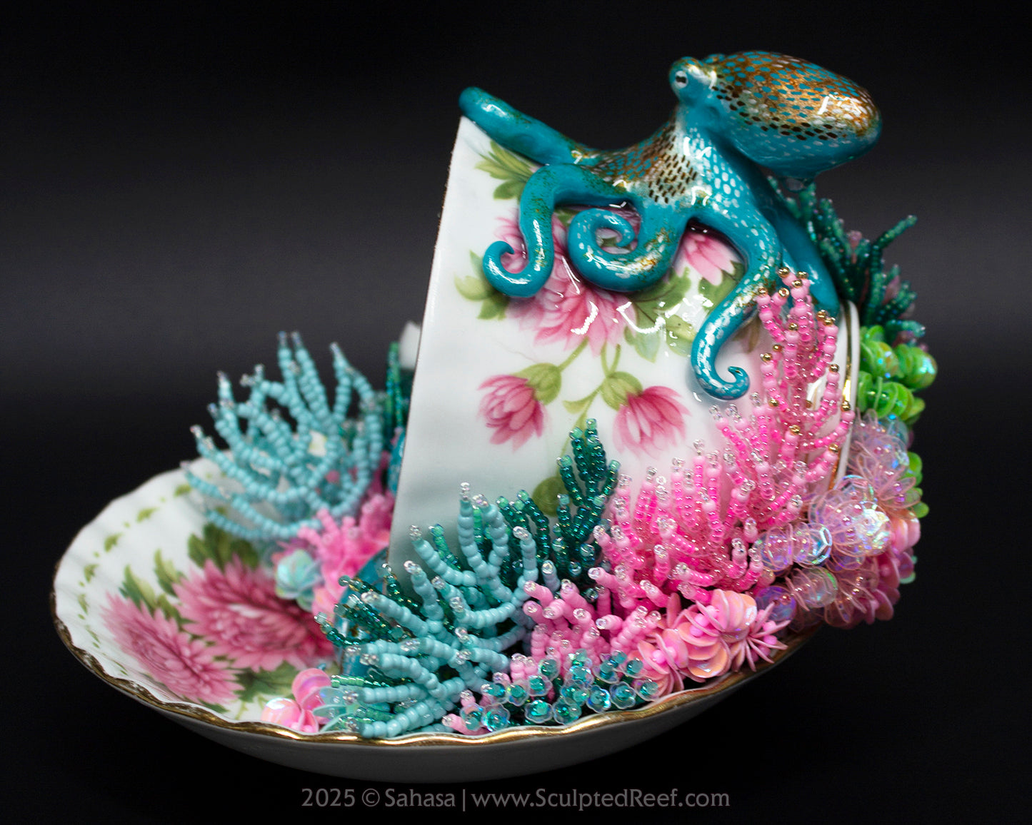 No.12 "Reef Dreams VI" Sculpted Reef Series - Caribbean Reef Octopus Sculpture