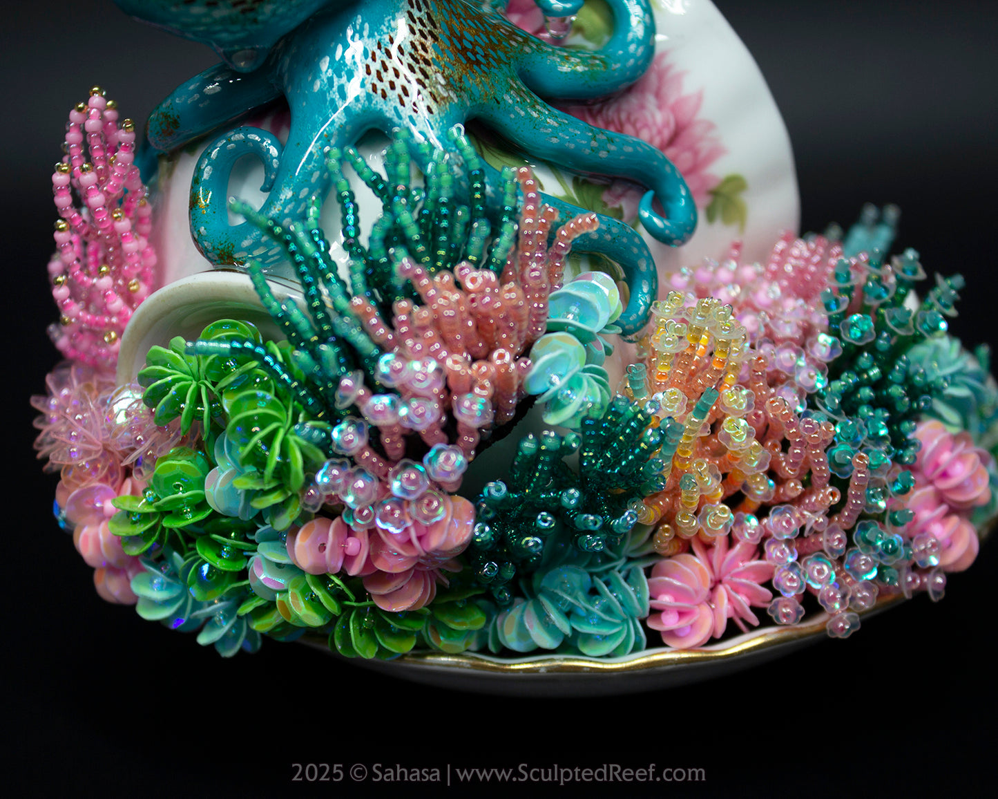 No.12 "Reef Dreams VI" Sculpted Reef Series - Caribbean Reef Octopus Sculpture