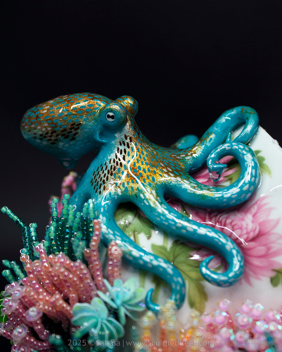 No.12 "Reef Dreams VI" Sculpted Reef Series - Caribbean Reef Octopus Sculpture