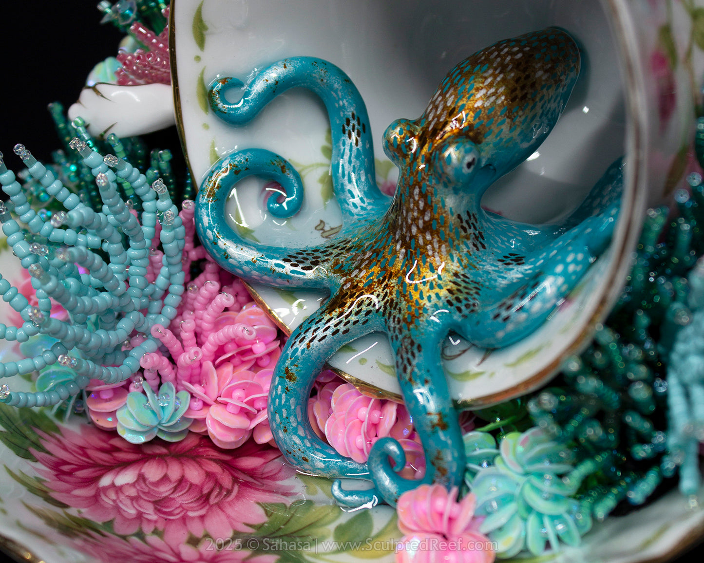 No.12 "Reef Dreams VI" Sculpted Reef Series - Caribbean Reef Octopus Sculpture