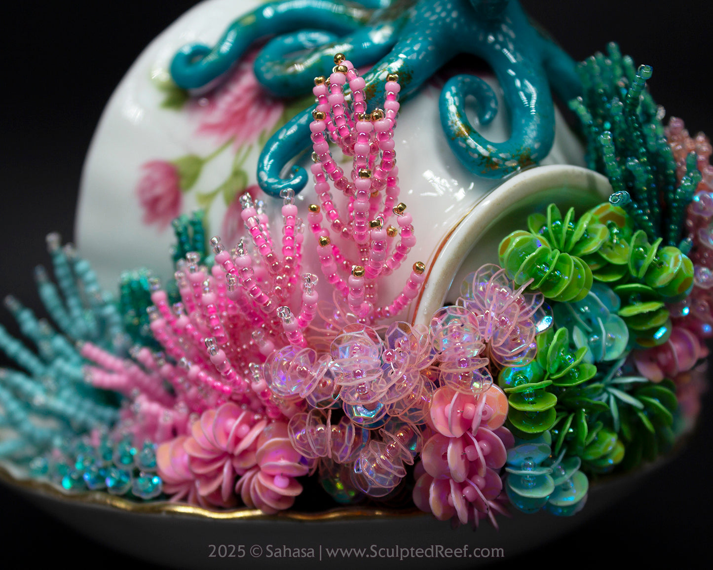No.12 "Reef Dreams VI" Sculpted Reef Series - Caribbean Reef Octopus Sculpture
