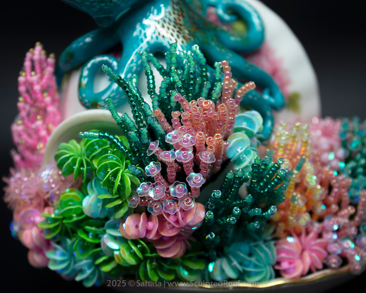 No.12 "Reef Dreams VI" Sculpted Reef Series - Caribbean Reef Octopus Sculpture