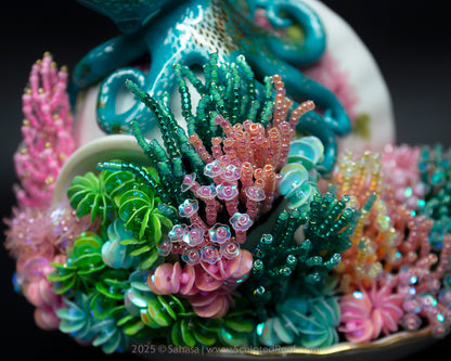 No.12 "Reef Dreams VI" Sculpted Reef Series - Caribbean Reef Octopus Sculpture