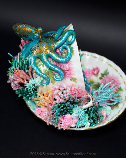 No.12 "Reef Dreams VI" Sculpted Reef Series - Caribbean Reef Octopus Sculpture