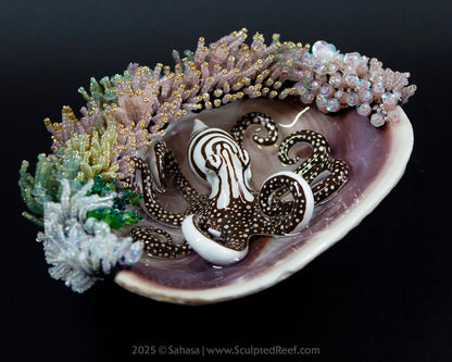 No.16 "Jewel" Sculpted Reef Series - Larger Pacific Striped Octopus Sculpture