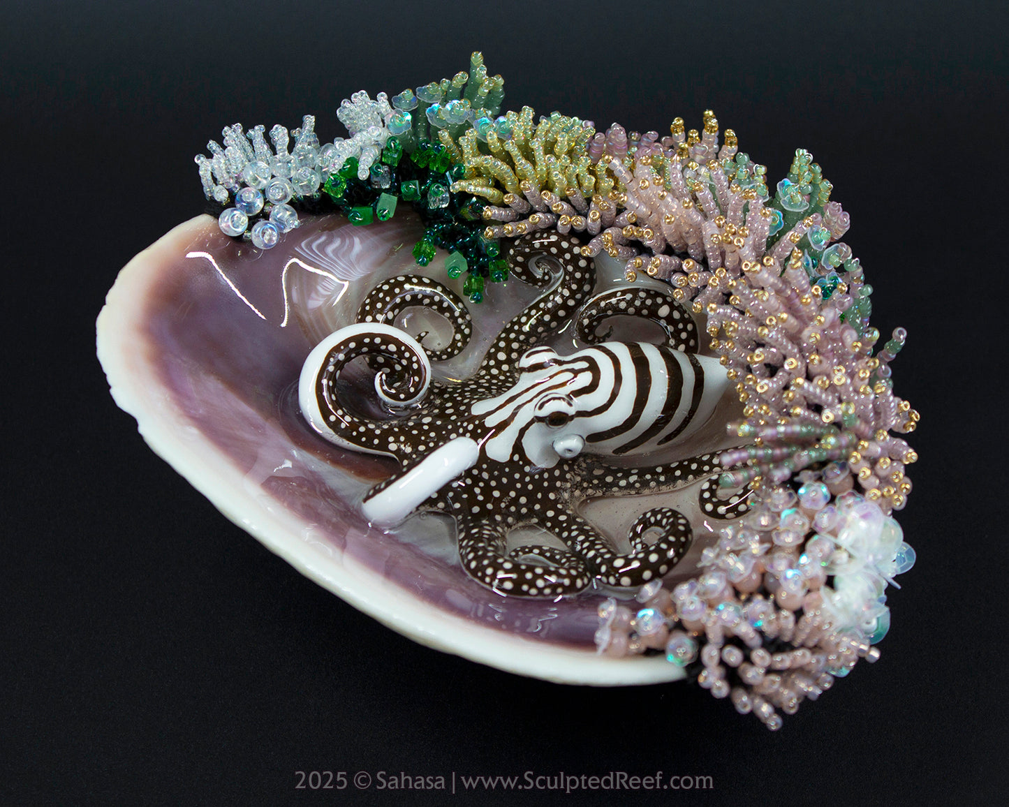 No.16 "Jewel" Sculpted Reef Series - Larger Pacific Striped Octopus Sculpture