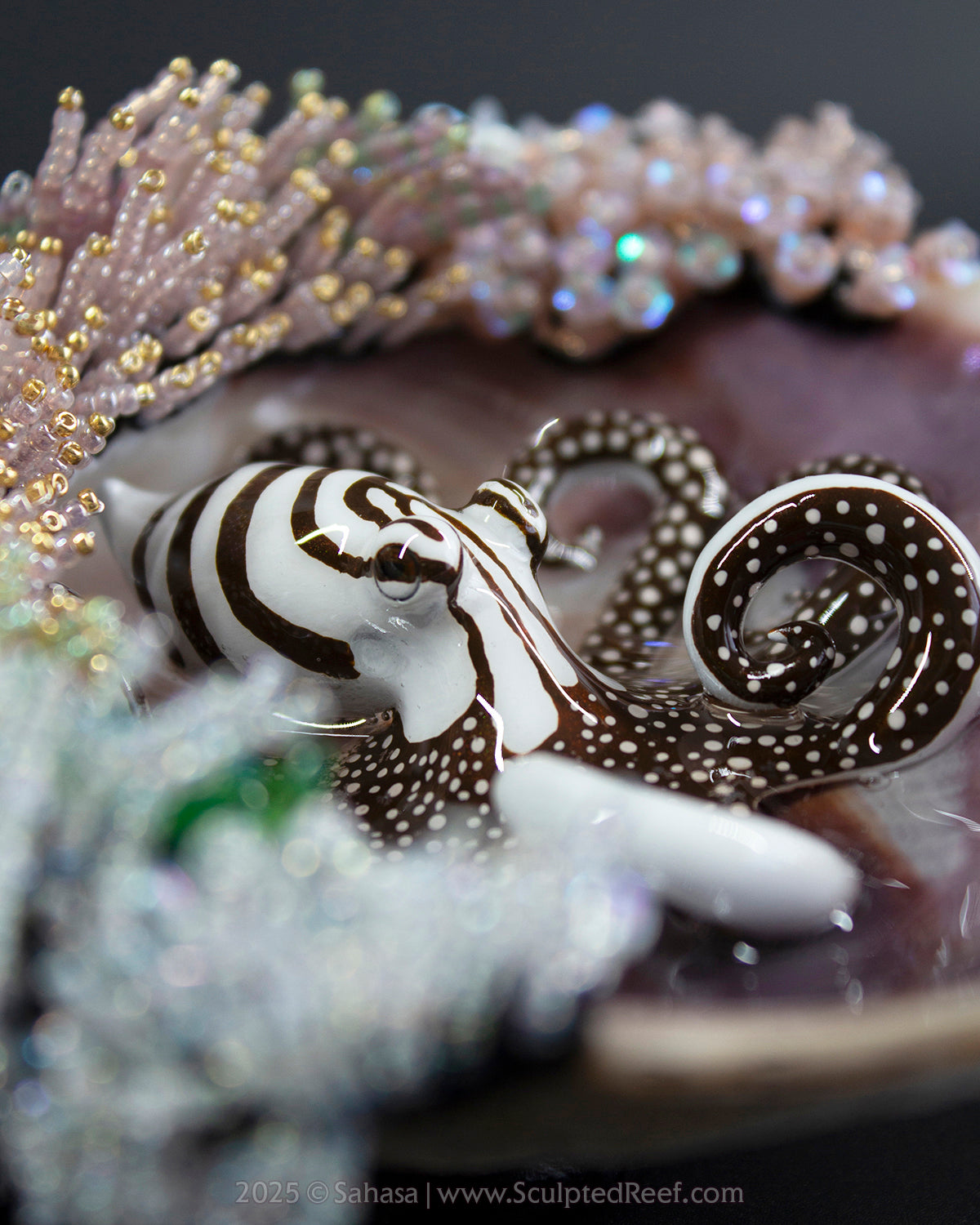 No.16 "Jewel" Sculpted Reef Series - Larger Pacific Striped Octopus Sculpture